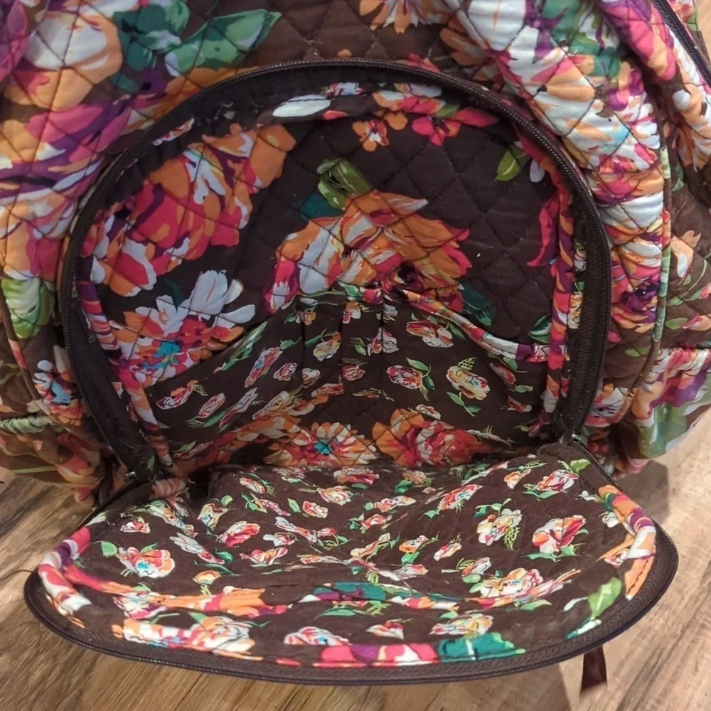 Vera Bradley Floral backpack. Pink and brown floral backpack. - Picture 8 of 11